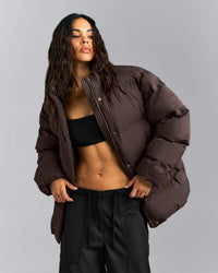 Oversized Puffer Jacket | 70% Cocoa