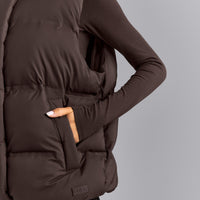 Oversized Puffer Vest | 70% Cocoa