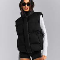 Oversized Puffer Vest | Black