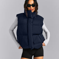 Oversized Puffer Vest | Deep Navy