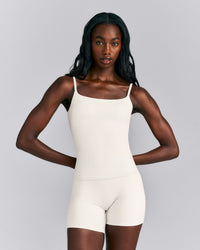 SoftMotion™ Strappy Tank Top with Built in Bra Shelf | Marshmallow White