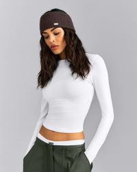 Wool Rib Knit Headband | 70% Cocoa