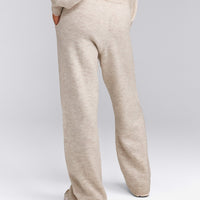 Oversized Knit Straight Leg Trousers | Oat Marl