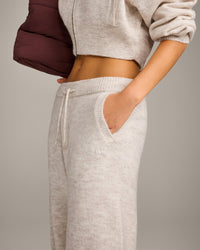 Oversized Knit Straight Leg Bottoms | Oat Marl