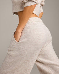 Oversized Knit Straight Leg Bottoms | Oat Marl