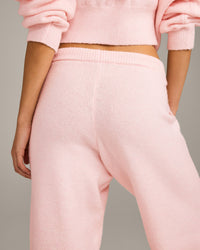 Oversized Knit Straight Leg Bottoms | Soft Girl Pink