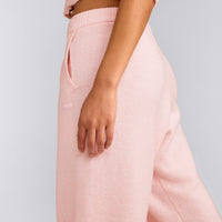 Oversized Knit Straight Leg Trousers | Soft Girl Pink