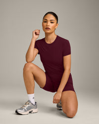 Mellow™ Motion Crew Neck Mid Top | Cherry Lacquer Purple