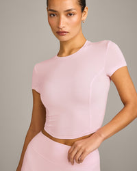 Mellow™ Motion Crew Neck Mid Top | Soft Girl Pink