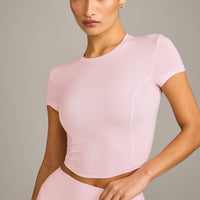 Mellow™ Motion Crew Neck Mid Top | Soft Girl Pink