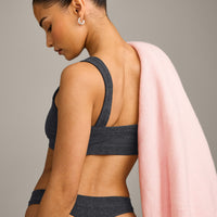 Seamless Scoop Neck Bralette | Charcoal Marl