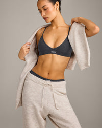 Seamless Strappy Bralette | Charcoal Marl