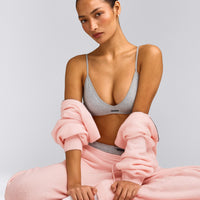 Seamless Strappy Bralette | Grey Marl