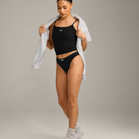 Seamless Strappy Vest | Black
