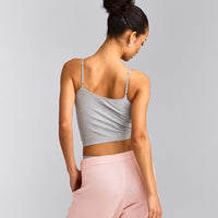 Seamless Strappy Tank Top | Grey Marl