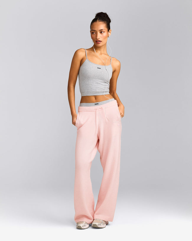 Seamless Strappy Tank Top | Grey Marl