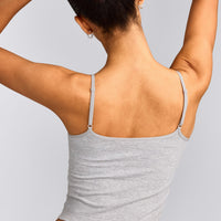 Seamless Strappy Tank Top | Grey Marl