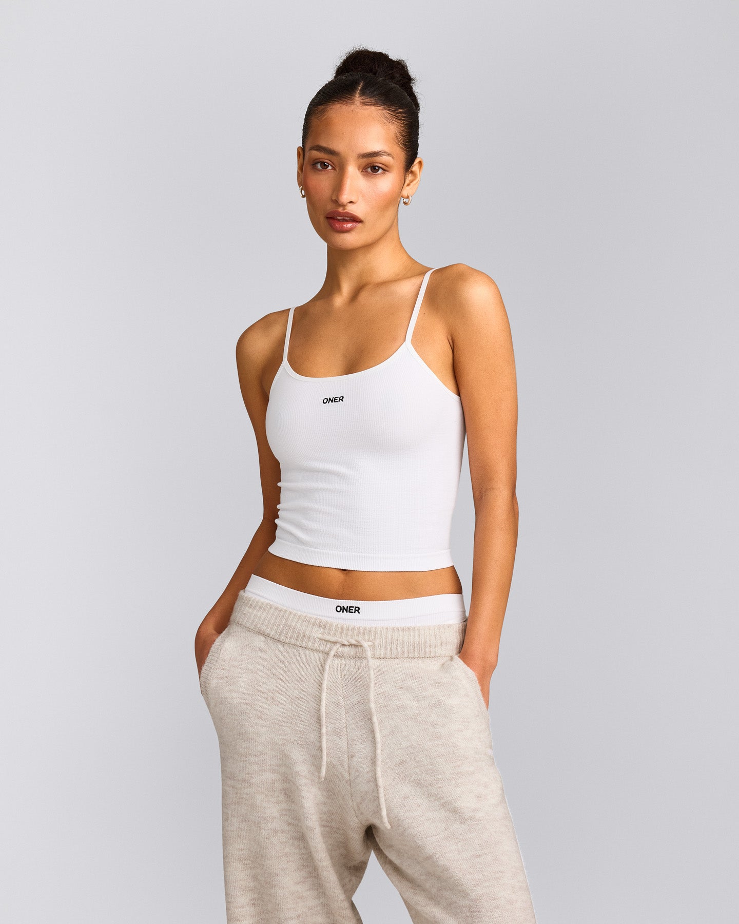 Seamless Strappy Tank Top | White