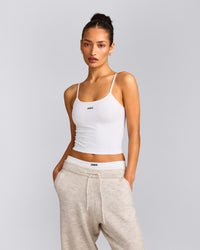 Seamless Strappy Tank Top | White