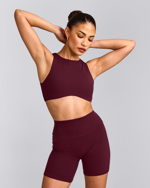 SoftMotion™ High Neck Sports Bra | Cherry Lacquer Purple