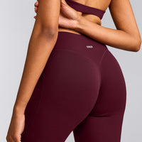 SoftMotion™ Flared Trousers with Grey Logo | Cherry Lacquer Purple