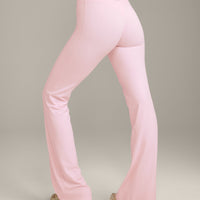 SoftMotion™ Flared Bottoms with Grey Logo | Soft Girl Pink