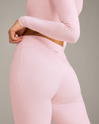 SoftMotion™ Flared Bottoms with Grey Logo | Soft Girl Pink