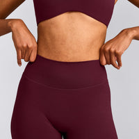 SoftMotion™ Straight Leg Trousers with Grey Logo | Cherry Lacquer Purple