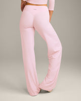 SoftMotion™ Straight Leg Bottoms with Grey Logo | Soft Girl Pink