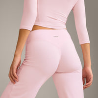 SoftMotion™ Straight Leg Bottoms with Grey Logo | Soft Girl Pink