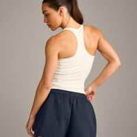 Mellow™ Rib Racer Back Vest with Built in Bra Shelf | Off White