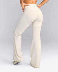 UnifiedMove™ Wrap Flared Trousers with Reflective Logo | Marshmallow White