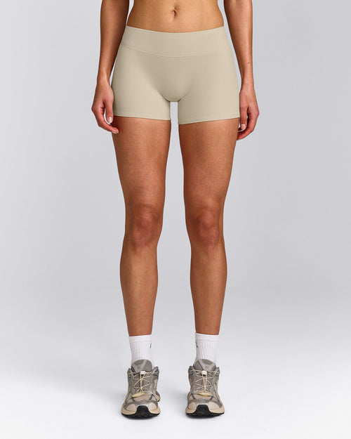SoftMotion™ Mid Rise Micro Shorts 4" | Oatmeal
