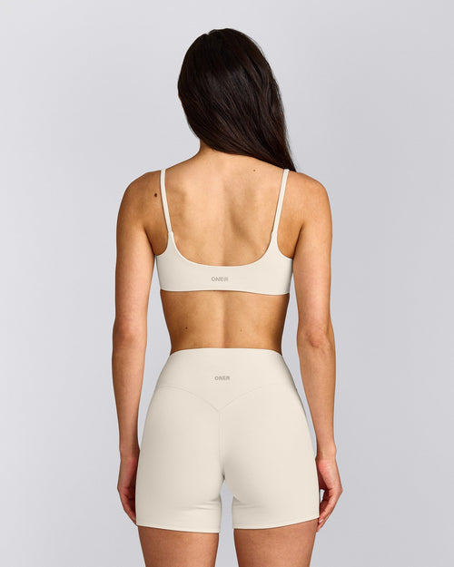 SoftMotion™ Strappy Sports Bra | Marshmallow White