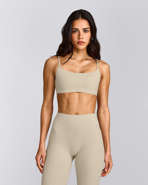 SoftMotion™ Strappy Sports Bra | Oatmeal