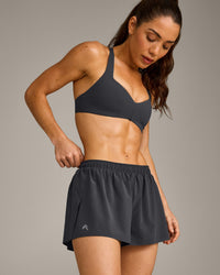 AirMove™ Lined Shorts 2" with Pocket and Reflective Logo | Coal