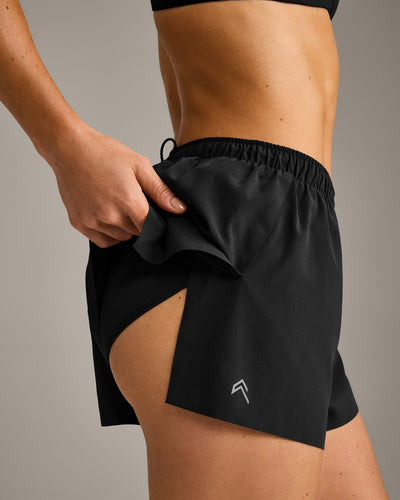 AirMove™ Lined Shorts 2" with Pocket and Reflective Logo | Black