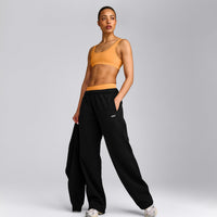 EffortlessLift™ Square Neck Sports Bra with Grey Logo | Powdered Orange