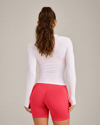 Oner Seamless Fitted Long Sleeve Top | White