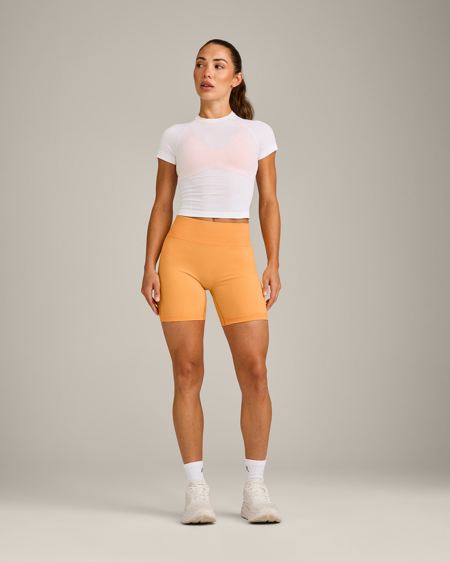 Oner Seamless Fitted Top | White