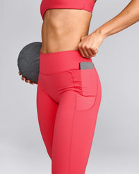 UnifiedMove™ Pocket Leggings with Bonding with Reflective Logo | Charged Pink