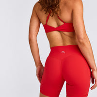 UnifiedMove™ Pocket Shorts 6" with Bonding with Reflective Logo | Muscle Mommy Red
