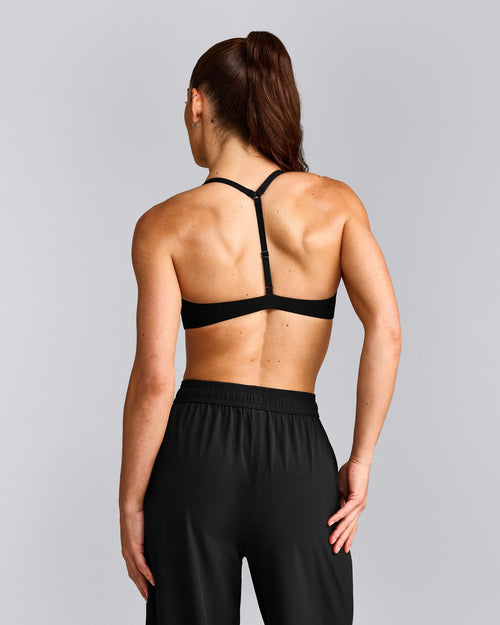 UnifiedMove™ T Back Minimal Bralette | Black