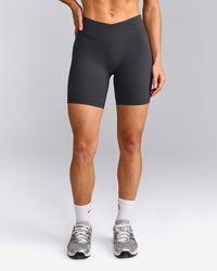 UnifiedMove™ V Front Mid Rise Shorts 6" | Coal