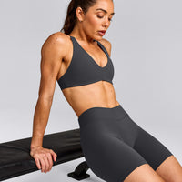 UnifiedMove™ V Front Mid Rise Shorts 6" | Coal
