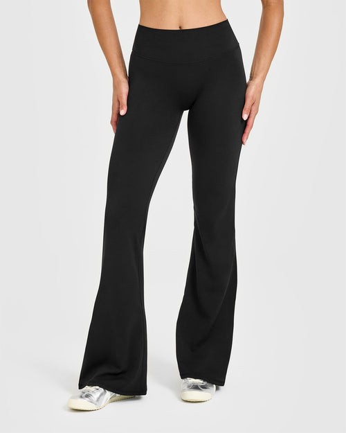 Oner Modal SoftMotion™ Flared Bottoms with White Logo | Black