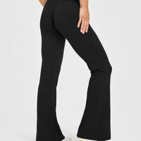 SoftMotion™ Flared Bottoms with White Logo | Black