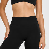 SoftMotion™ Flared Bottoms with White Logo | Black