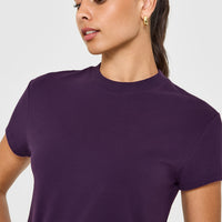 Cotton Relaxed T-Shirt | Blackberry Purple