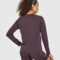 Go To Seamless Loose Long Sleeve Top | Umber Brown